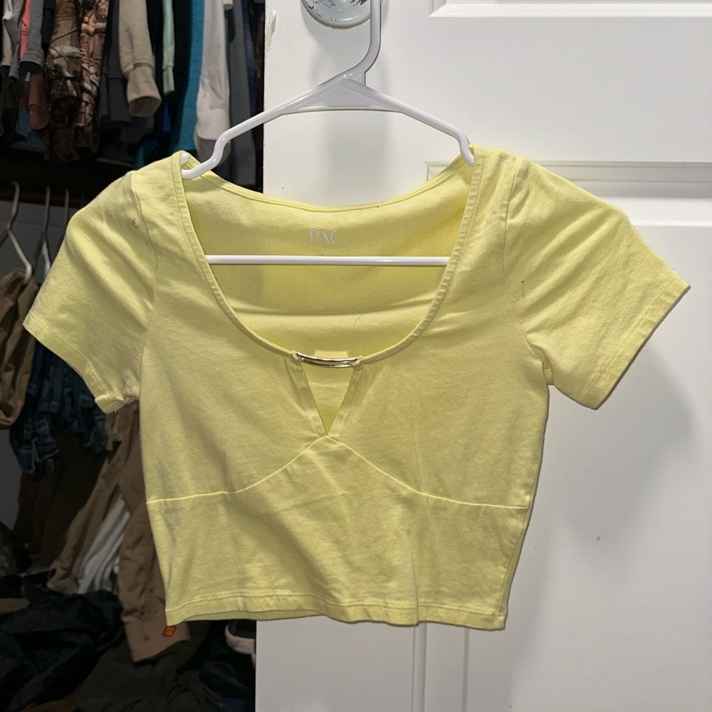 XS Yellow Crop Top